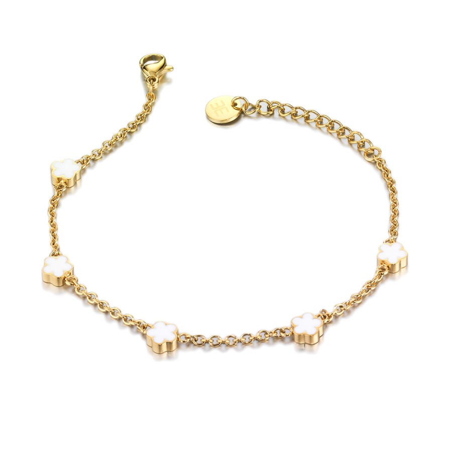 Bracciale Flower Gold/Bianco